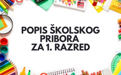 POPIS ŠKOLSKOG PRIBORA ZA 1. RAZRED